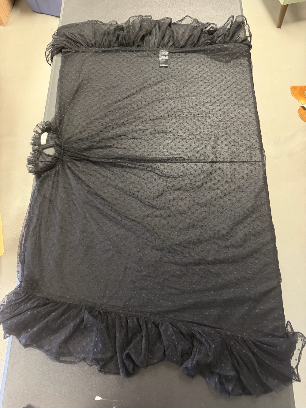 Free People Swiss Dot Ruffle Kaftan One Size - Picture 8 of 8